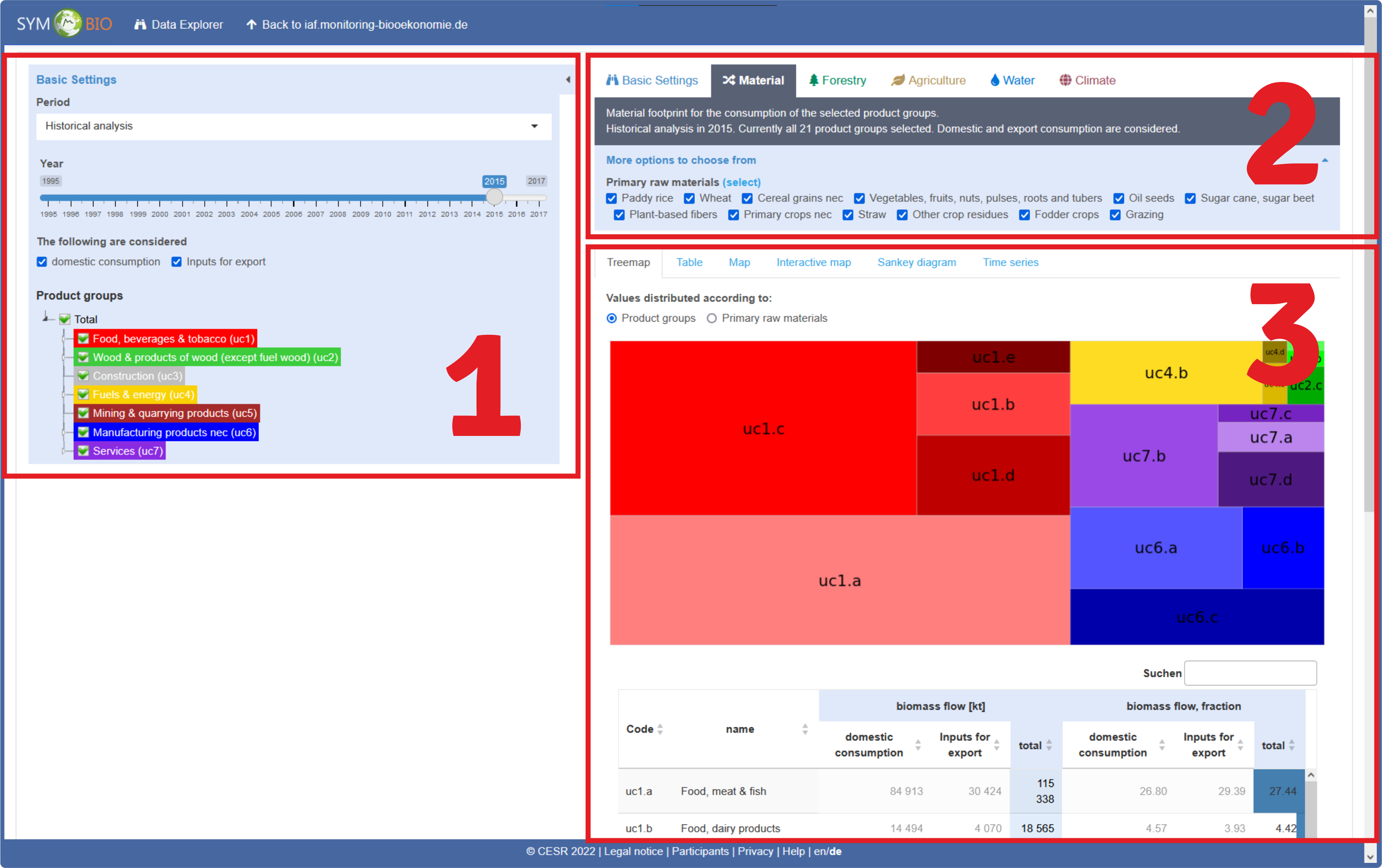 Screenshot Data Explorer